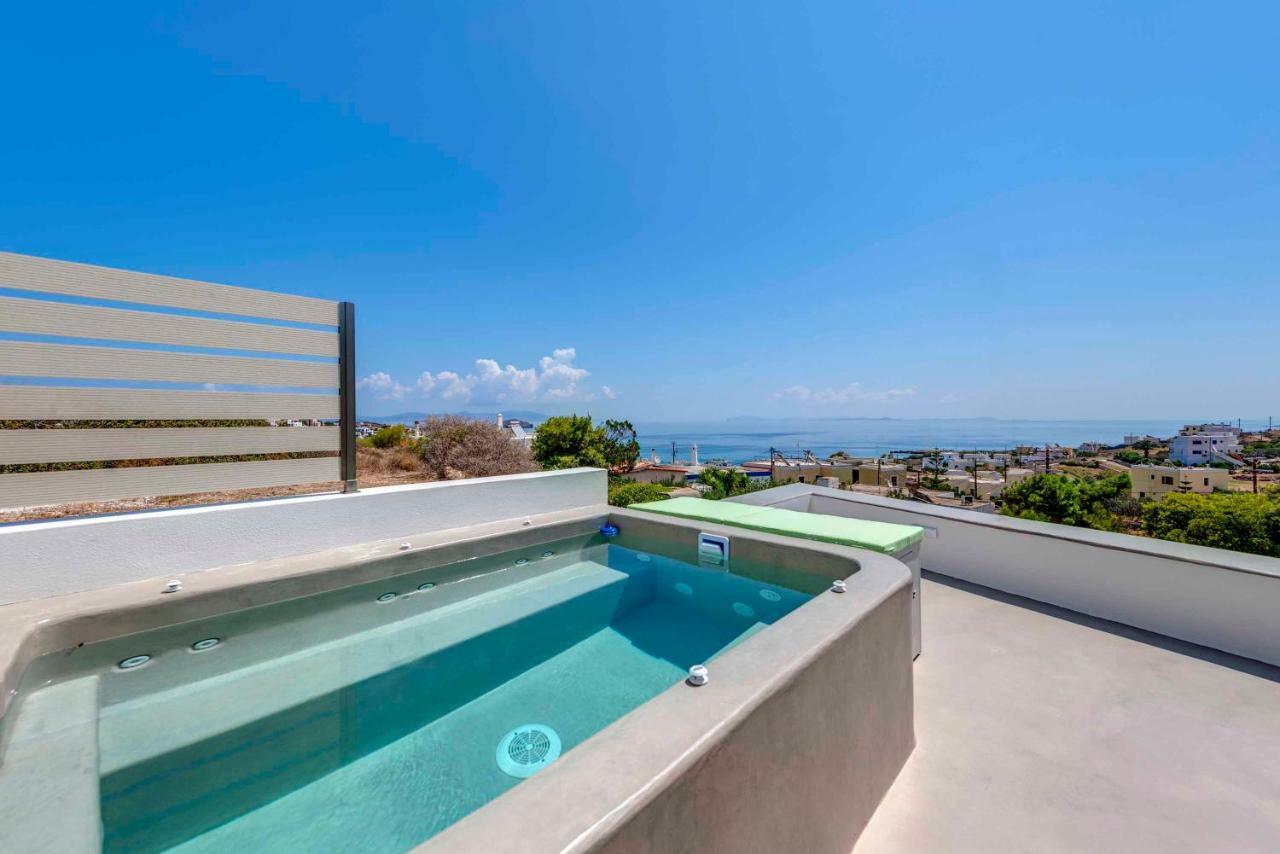 Villa Alba In Syros With Private Jacuzzi Azolimnos Exterior foto