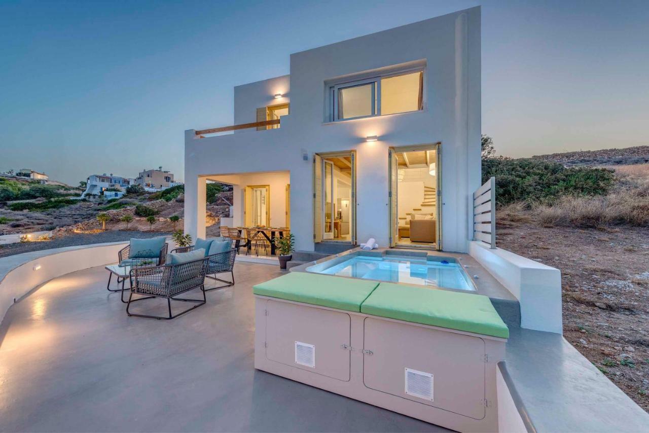 Villa Alba In Syros With Private Jacuzzi Azolimnos Exterior foto